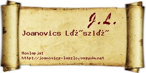 Joanovics László névjegykártya