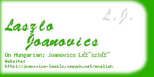 laszlo joanovics business card